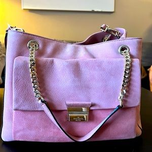 Kate spade light pink suede material, large purse